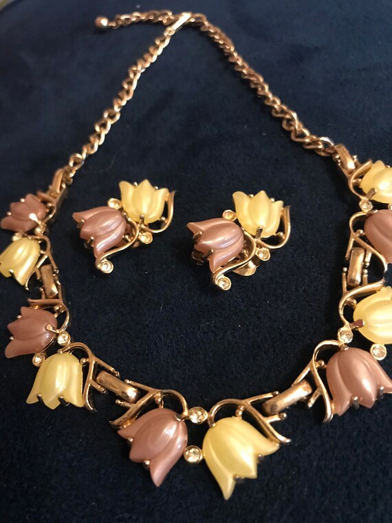 Vintage 50s Thermoset Necklace Set. 50s Necklace &