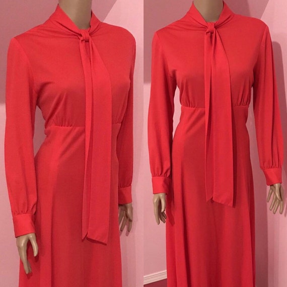 red jersey maxi dress