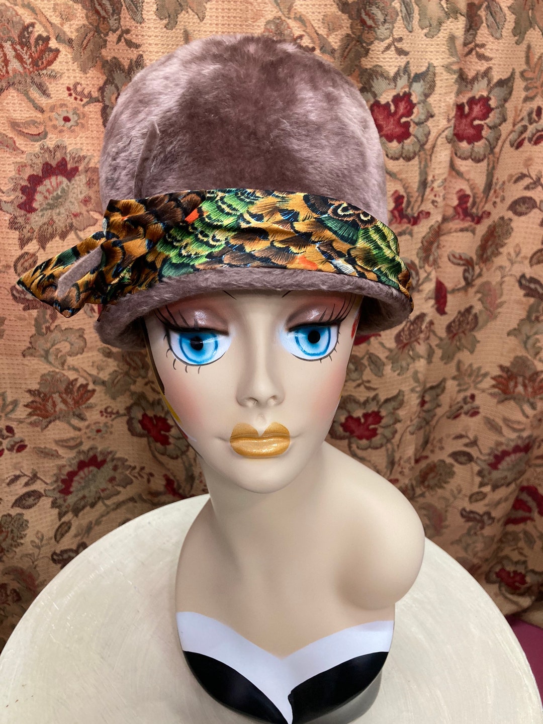 Vintage 60s Fur Felt Hat by Milady. Mocha Brown Hat With