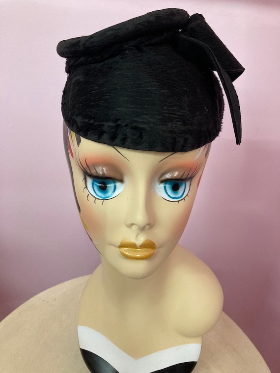 1940s Shorlon Model Black Topper Hat. - Etsy display picture 2