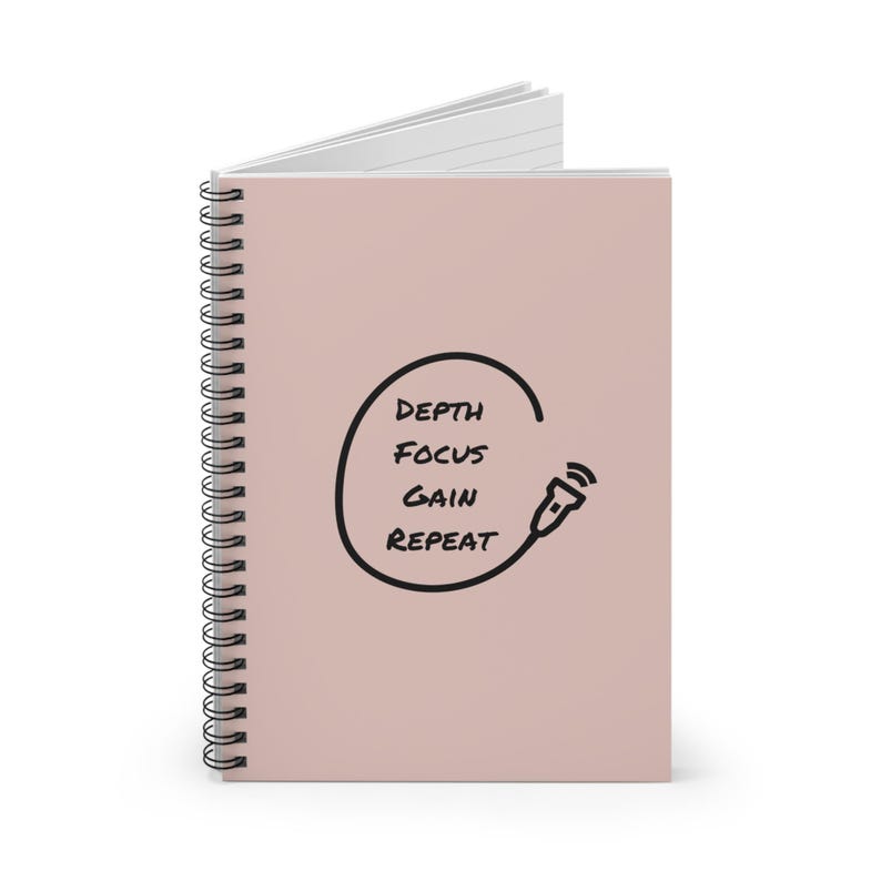 Sonographer Spiral Notebook - Ruled Line - Depth Focus Reapeat Pink - Etsy