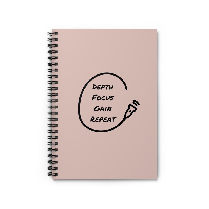 Sonographer Spiral Notebook - Ruled Line - Depth Focus Reapeat Pink - Etsy