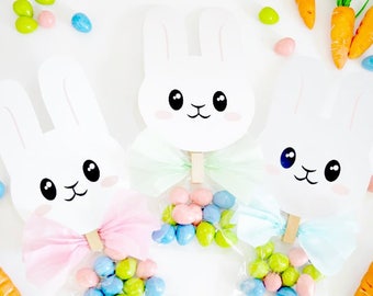 Easter Bunny Treat Bag Toppers
