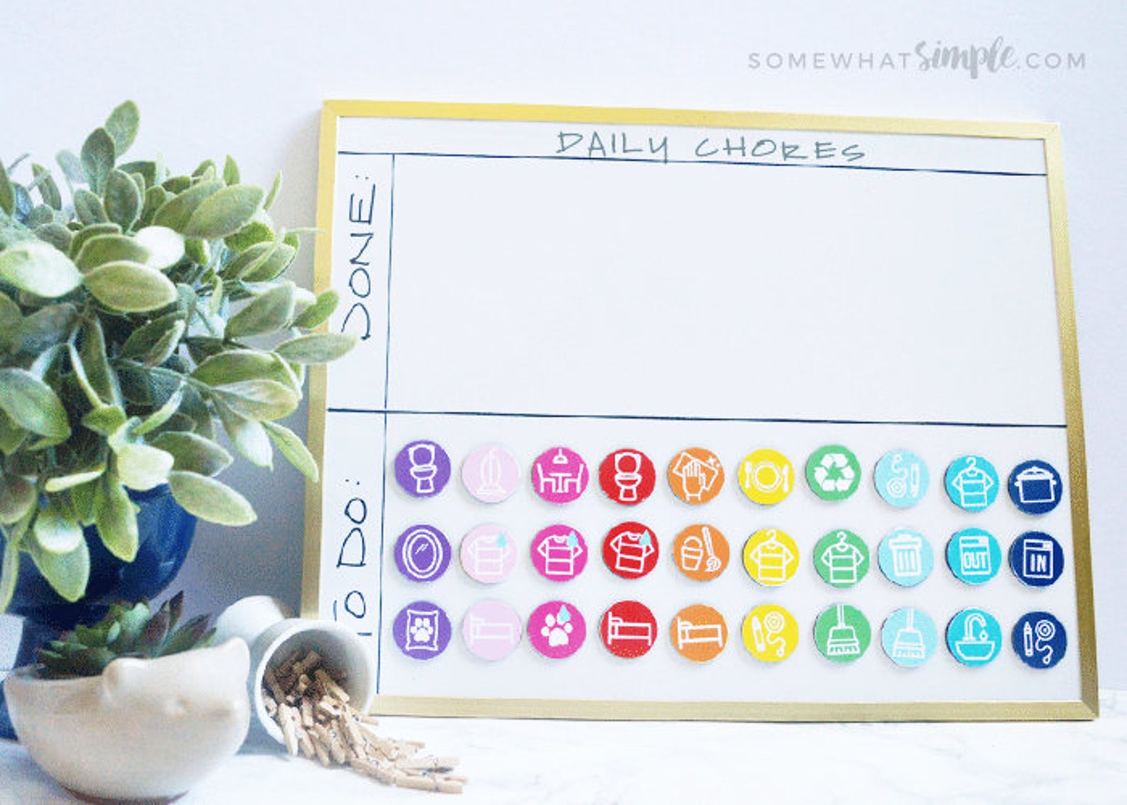 Magnetic Chore Chart Digital Files | Etsy