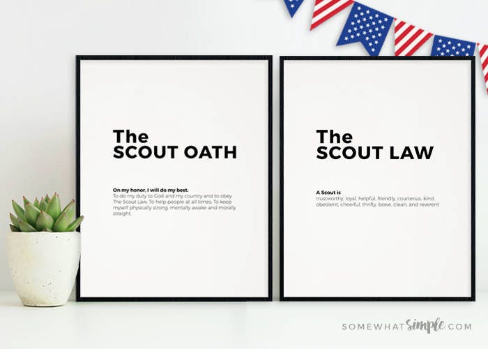 Boy Scout Oath and Law Printables - Etsy