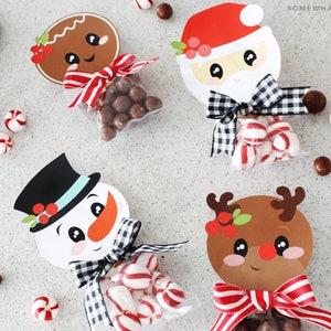 Adornos para bolsas de regalos navideños