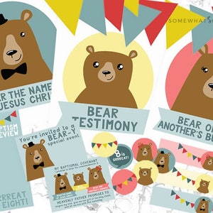 The Three Bears Of Baptism Printable Kit - 8 Is Great