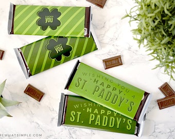 St Patrick's Day Candy Bar Wrapper Labels