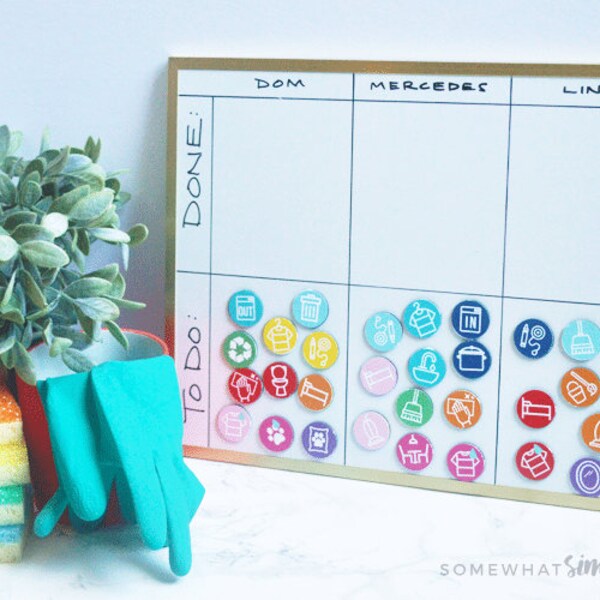 Magnetic Chore Chart - Etsy