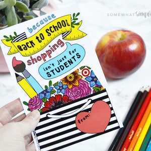 Back to School Gift Card Holder