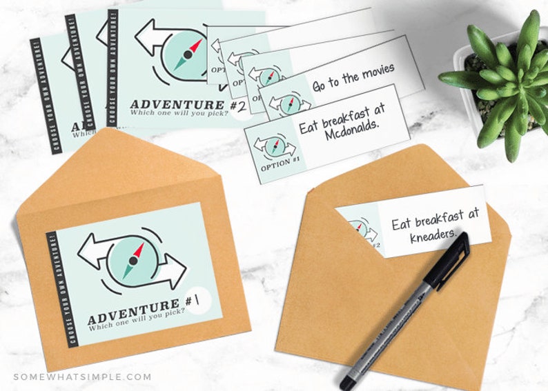 Choose Your Own Adventure Gift Printables | Etsy