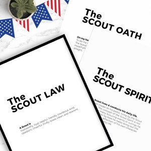Boy Scout Oath and Law Printables - Etsy