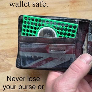 Custodia porta Apple AirTag per borsa o portafoglio. Dimensioni carta di credito COLORI diversi