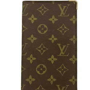 Authentisch!  Louis Vuitton Sehr seltene Messingspitzen Version Monogramm Lange Brieftasche / Scheckbuchhülle
