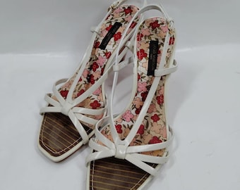 Louis Vuitton Monogram flower Wedge sole back strap sandals - Etsy