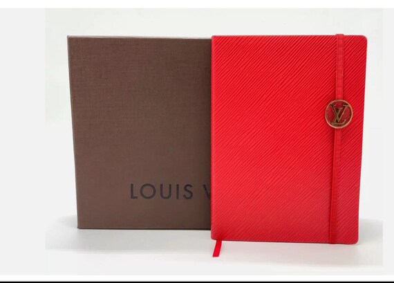 LOUIS VUITTON ノート レッド 100% Authentic! Louis Vuitton Red Notebook Gustave MM Pink