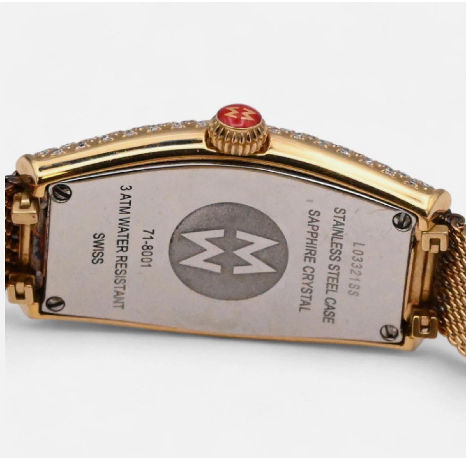 ? MICHELE ? Diamond Coquette Quartz Women’s Watch - New Battery Gorgeous! Michele Coquette Diamond Tonneau Quartz Ladies  main image 2