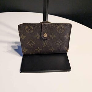 Vintage 4 Kreditkarte Louis Vuitton Porte Monnaie Viennois Kisslock Kompakte Geldbörse Beutel Brieftasche
