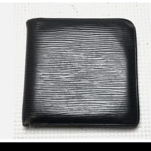 Cartera Louis Vuitton vintage de piel Epi negra para hombre, plegable, auténtica. Porto Billets, 6 ranuras para tarjetas de crédito, unisex