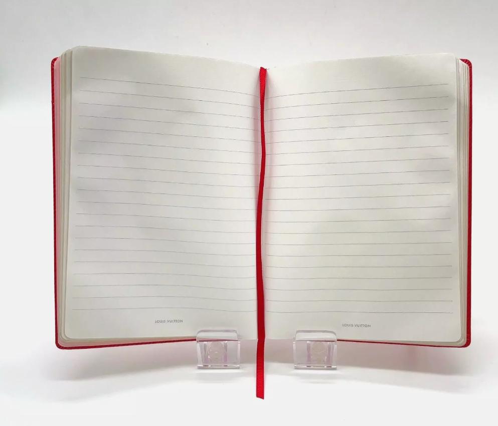 LOUIS VUITTON ノート レッド 100% Authentic! Louis Vuitton Red Notebook Gustave MM Pink