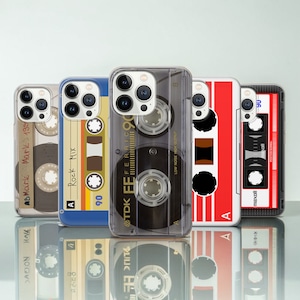Custom Tape Phone Case Cassette Cover for Samsung Galaxy A16, S25, S24Fe, s23, A15, A14, A55, A54, A25, A35, iPhone 15, 14 Pixel 9, 8Pro