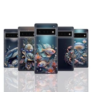Sea Turtle Phone Case: Mystical Ocean Art, Protective TPU Gel