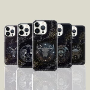 Kosmisch sterrenbeeld telefoonhoesje astrologie vibes horoscoop hoes voor iPhone 16 Pro 12, 11, pixel 9, 8, 7A, 6A, Samsung Galaxy S24 Ultra A05 A55