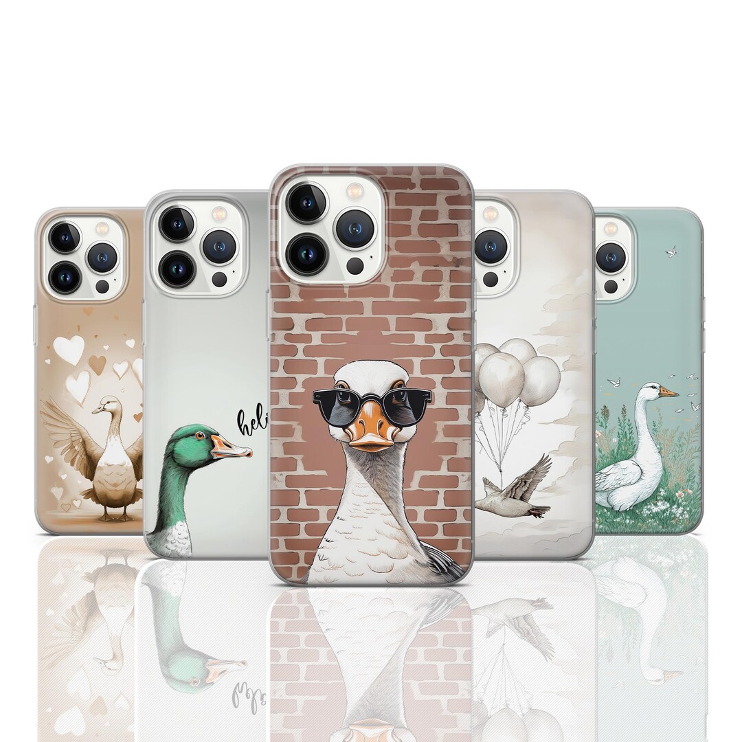 Whimsical Duck & Goose Phone Case: Cottagecore Animal Lover Gift - Etsy