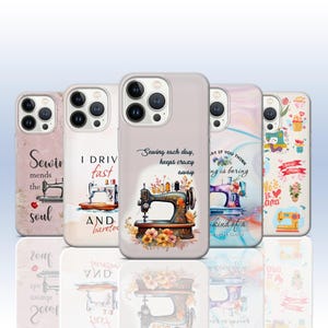 Needlecraft Custodia per telefono da cucire per iPhone 15Pro, 14, 13, 12, 11, Google Pixel 8, 7A, 6A, Samsung Galaxy S24 Ultra, S23fe, A05, A55, A35