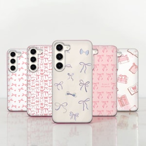 Coque de téléphone esthétique Coquette pour Samsung Galaxy S24 S23 FE S22 Pro S21 Ultra A55 A35 Pixel 9 8A 7 ProA05 iPhone 15 14 13 12 Pro