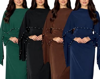Pearl Abaya Dress | Elegant Loose Fit Maxi, Prayer Dress