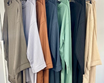 Linen Feel Tracksuit: Women's Summer Two-Piece Set