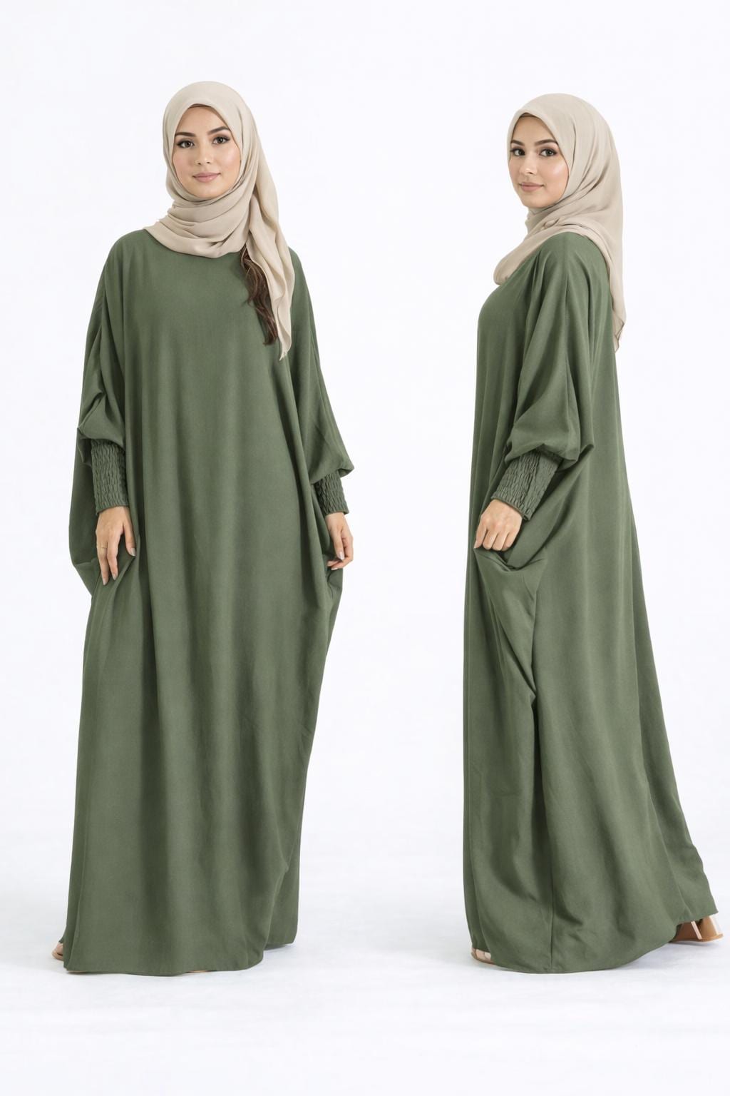abaya bridesmaid dresses Midnight Navy Low Waisted Abaya Set (2 pcs)