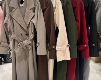 Water Resistant Maxi Trench Coat: Rolled Sleeve Longline Mac
