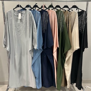 Luxury Sequin Batwing Abaya – One Size Modest Maxi Dress | Kaftan Style Abaya for Eid, Ramadan & Special Occasions, abaya for women