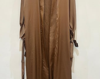 Elastic Muslim Abaya Set: Plain Color Islamic Jilbab Prayer Dress