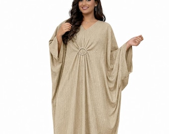 Shimmer Maxi Kaftan Dress | UK Size 8-18 Evening Gown