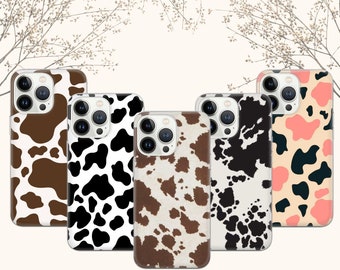 Cow Print TPU Gel Phone Case, Farmhouse Style