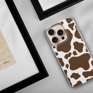 Rustic Cow Pattern Phone Cover Farmyard Cow Print Case for iPhone 16Pro Max,15 Plus,14,13,12,11,XS&Samsung S24,S25,A55,A36,Pixel9 Pro,8