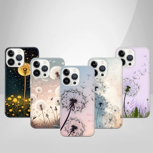 Coque de téléphone fleur de pissenlit Herb Cover pour Samsung Galaxy S25 S24 FE Edge A26 A71 A56 iPhone 16Pro Max, 15 Plus, 14, 13, 12, 11, XS