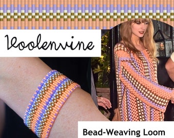 Taylor Swift Crochet Dress Inspired Bead-Weaving Loom Bracelet Pattern PDF | DIY Jewelry Bead Loom Bracelet Pattern PDF Download
