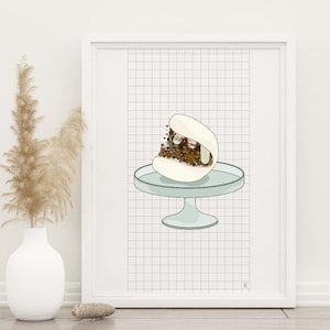 Bao Stampa Artistica Arte Minimalista Cibo Giapponese Cucina Nipponica Illustrazione Cibo Asiatico