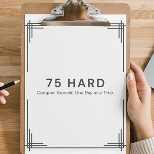 75 Day Challenge Tracker PDF | Printable Mental Toughness Journal ...