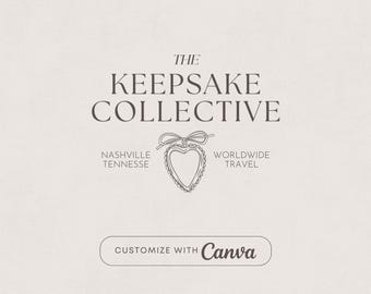 Locket Heart Logo Photographer Videographer Custom Canva Template