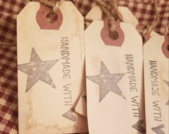 Small Prim Stamped Hangtags