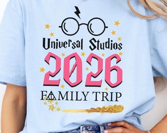 Family Trip Shirt For Universal Studios 2026, Wizard Theme Vacation Tee, Universal Studios Trip Shirt, Family Vacation T-Shirt