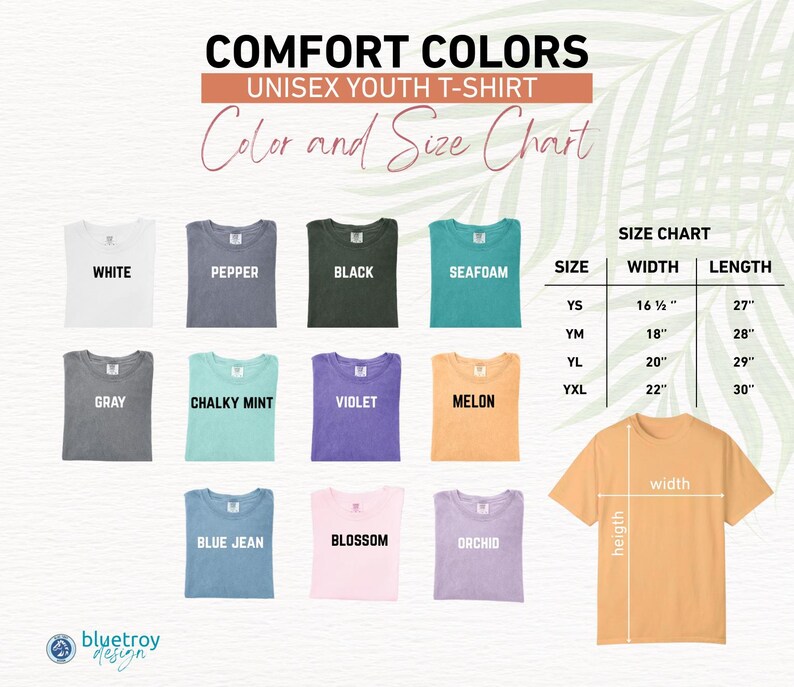 a t - shirt with different colors and sizes