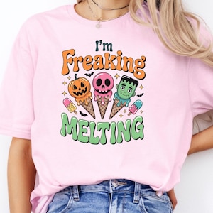 Spooky Ice Cream Halloween Tee: Funny Monster Design