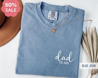 Dad T-Shirt: Modern Minimalist Design - Personalized Est. Year