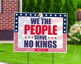 We The People Yard Sign: Patriotic Eagle Design - American Made